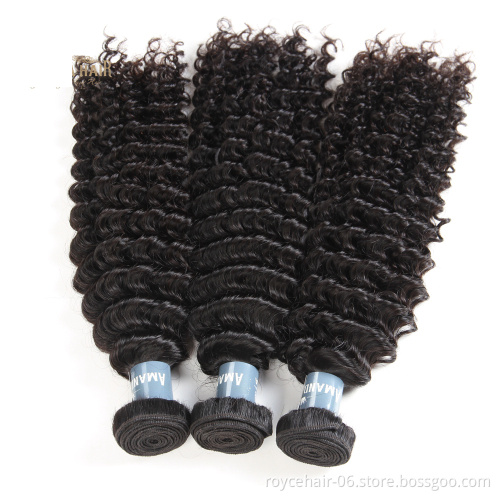 Natural Hair Color Products Kinky Curly Malaysian Hair Full Frontal Closure 13x4 with bundles
